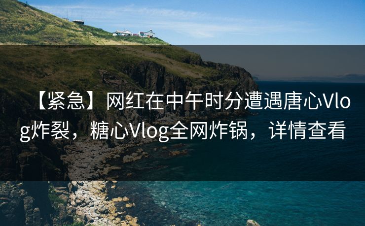 【紧急】网红在中午时分遭遇唐心Vlog炸裂,糖心Vlog全网炸锅,详情查看 【紧急】网红在中午时分遭遇唐心Vlog炸裂,糖心Vlog全网炸锅,详情查看